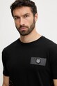 PLEIN SPORT tricou din bumbac negru PS25MTS02