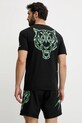 PLEIN SPORT t-shirt z elastanem czarny PS25MTS05