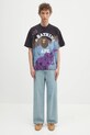 Памучна тениска A Bathing Ape Tie dye college 1K80109003 виолетов