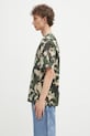 Βαμβακερό μπλουζάκι A Bathing Ape Map camo APE head one point 1L30109001 πράσινο SS25