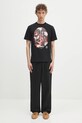 A Bathing Ape t-shirt in cotone Map camo APE head shark 1L30110023 nero