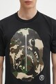 A Bathing Ape t-shirt in cotone Map camo APE head shark nero 1L30110023