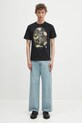 A Bathing Ape t-shirt in cotone Map camo APE head shark 1L30110023 nero