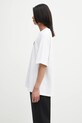 Maison Kitsuné t-shirt bawełniany Bold Fox Head Patch Oversize OM00128KJ0119 biały SS25