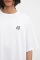 Maison Kitsuné t-shirt bawełniany Bold Fox Head Patch Oversize biały OM00128KJ0119