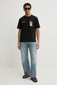 Oblečenie Bavlnené tričko Filling Pieces 74499851861 čierna