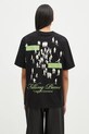 Bombažna kratka majica Filling Pieces Potisk črna 74499871861