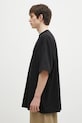 Βαμβακερό μπλουζάκι VETEMENTS Oval Logo Oversized UA66TR605BW μαύρο SS25
