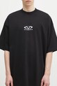 Бавовняна футболка VETEMENTS Oval Logo Oversized чорний UA66TR605BW
