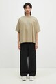 Бавовняна футболка VETEMENTS Oval Logo Cropped Boxy UA66TR600T бежевий