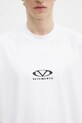 Бавовняна футболка VETEMENTS Oval Logo Oversized білий UA66TR605W