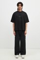 VETEMENTS cotton t-shirt Oval Logo Cropped Boxy UA66TR600BB black