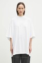 VETEMENTS t-shirt bawełniany Merged Double Oversized UA66TR635W biały SS25
