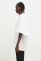 Odzież VETEMENTS t-shirt bawełniany Merged Double Oversized UA66TR635W biały