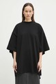 Bavlnené tričko VETEMENTS Merged Double Oversized UA66TR635B čierna SS25