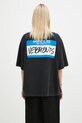 VETEMENTS t-shirt in cotone My Name Sticker Cropped Boxy UA66TR710B nero SS25