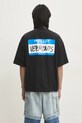 VETEMENTS t-shirt in cotone My Name Sticker Cropped Boxy UA66TR710B nero