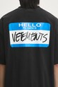 VETEMENTS t-shirt in cotone My Name Sticker Cropped Boxy UA66TR710B