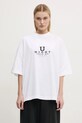 Хлопковая футболка VETEMENTS U Might Know Me Cropped Boxy UA66TR760W белый SS25