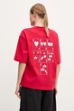 Odzież EA7 Emporio Armani t-shirt bawełniany AF13243.7X000038 czerwony