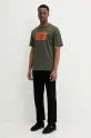 Herschel t-shirt in cotone 50548.01572 verde SS25