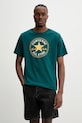 Bombažna kratka majica Converse 10025459.A31 zelena SS25