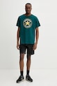 Bombažna kratka majica Converse zelena 10025459.A31