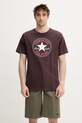 Bavlnené tričko Converse 10025459.A32 hnedá SS25