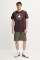 Bavlnené tričko Converse hnedá 10025459.A32