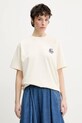 Kaotiko tricou din bumbac AQ016.01S.G002 bej SS25