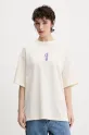 Kaotiko t-shirt bawełniany AQ052.01S.G002 beżowy SS25