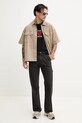 Kaotiko tricou din bumbac negru AQ064.01.G002