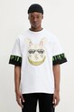 Sprayground t-shirt bawełniany SP711 biały SS25