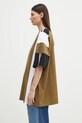 Martine Rose t-shirt bawełniany Oversized Panelled zielony 630JE01411D