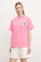 Oblečenie Bavlnené tričko Barrow S5BWUATH058 ružová