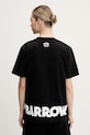 Barrow t-shirt bawełniany S5BWUATH087 czarny