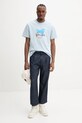 Inbetweeners t-shirt bawełniany S5TWUATH043 niebieski SS25