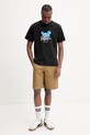 Odzież Inbetweeners t-shirt bawełniany S5TWUATH043 czarny