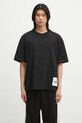Хлопковая футболка Fiorucci Logo Label Boxy Fit relaxed чёрный U02SPTSH103CJ01BK01