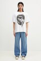 Fiorucci tricou din bumbac Mouth Print Boxy U02SPTSH103CJ01WH05