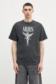 Памучна тениска Aries Destroyed Nirvana SS Tee свободна сив AR6001803