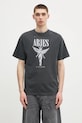 Βαμβακερό μπλουζάκι Aries Destroyed Nirvana SS Tee χαλαρό γκρί AR6001803
