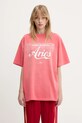 Aries t-shirt in cotone Sunbleached Cola SS Tee AR6262203 rosso SS25