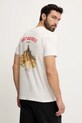 Picture t-shirt bawełniany D&S Bardenas nadruk beżowy MTS1242