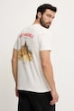 Picture tricou din bumbac D&S Bardenas print bej MTS1242