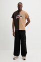 Sprayground t-shirt bawełniany brązowy SP763