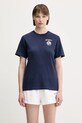 Sporty & Rich t-shirt bawełniany Bh Crest Soft TO089626256BL106 granatowy SS25