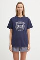 Sporty & Rich t-shirt bawełniany Paris Marathon TO043620126BL106 granatowy SS25