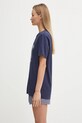 Sporty & Rich t-shirt bawełniany Paris Marathon granatowy TO043620126BL106