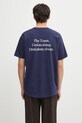 Odzież Sporty & Rich t-shirt bawełniany Play Tennis TO043621425BL106 granatowy